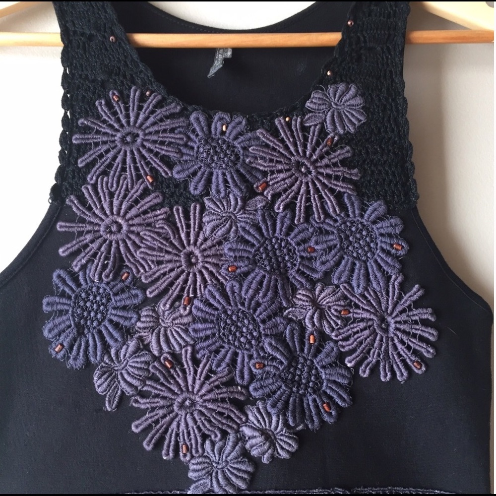 Free People Embroidered Mixed Fabric Boho Dress - Picture 5 of 8